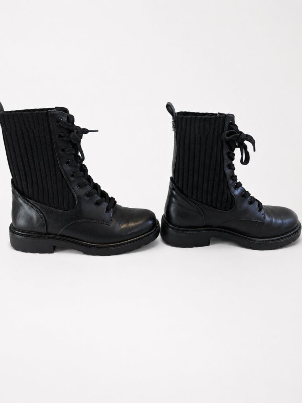 Sam Edelman Black Lace-Up Combat Boots Size 7 - Picture 8 of 10